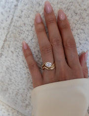 1.0 - 2.0 CT  Oval Cut Lab Grown Diamond Solitaire Bridal Ring Set