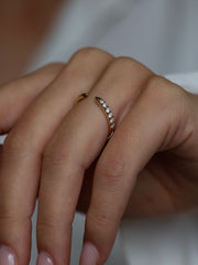 0.36 TCW Round Cut Open Wedding Band