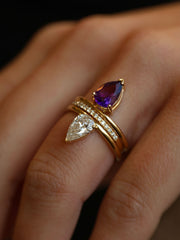 0.25 TCW Round Cut Half-Eternity Wedding Band