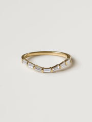 0.37 TCW Baguette Cut curved style Wedding Band