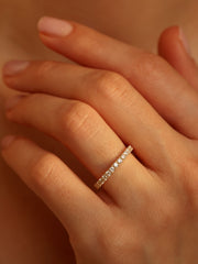 1.0 TCW Round Cut Half-Eternity Wedding Band