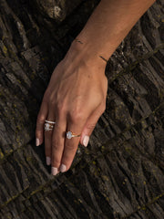 0.55 TCW Round Cut Half-Eternity Wedding Band