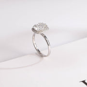 3.0 CT Cushion Cut halo Moissanite Engagement Ring