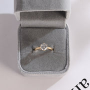 1.0 CT Round Cut solitaire Moissanite Engagement Ring