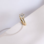 1.0 CT Round Cut solitaire Moissanite Engagement Ring