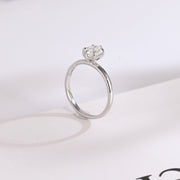 1.0 CT Oval Cut solitaire Moissanite Engagement Ring