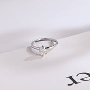 1.0 CT Oval Cut solitaire Moissanite Engagement Ring