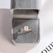 3.0 CT  Emerald Cut solitaire Moissanite Engagement Ring