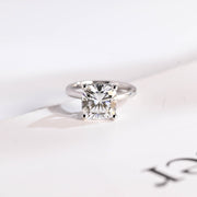 3.0 CT Cushion Cut solitaire Moissanite Engagement Ring