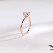 1.0 CT Cushion Cut solitaire Moissanite Engagement Ring