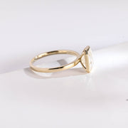 2.0 CT Emerald Cut bezel solitaire Moissanite Engagement Ring