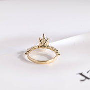 3.0 CT Pear cut Pave style Moissanite Engagement Ring