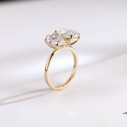 6.0 CT Pear & Marquise cut Two Stone Moissanite Engagement Ring