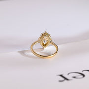 1.0 CT Marquise Cut halo Moissanite Engagement Ring