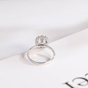 3.0 CT Cushion Cut halo Moissanite Engagement Ring