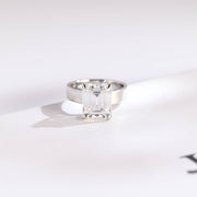 3.0 CT Emerald Cut solitaire Moissanite Engagement Ring