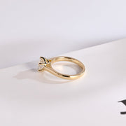 1.0 CT Round Cut solitaire Moissanite Engagement Ring