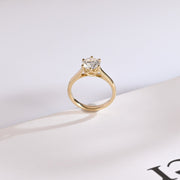 1.0 CT Round Cut solitaire Moissanite Engagement Ring