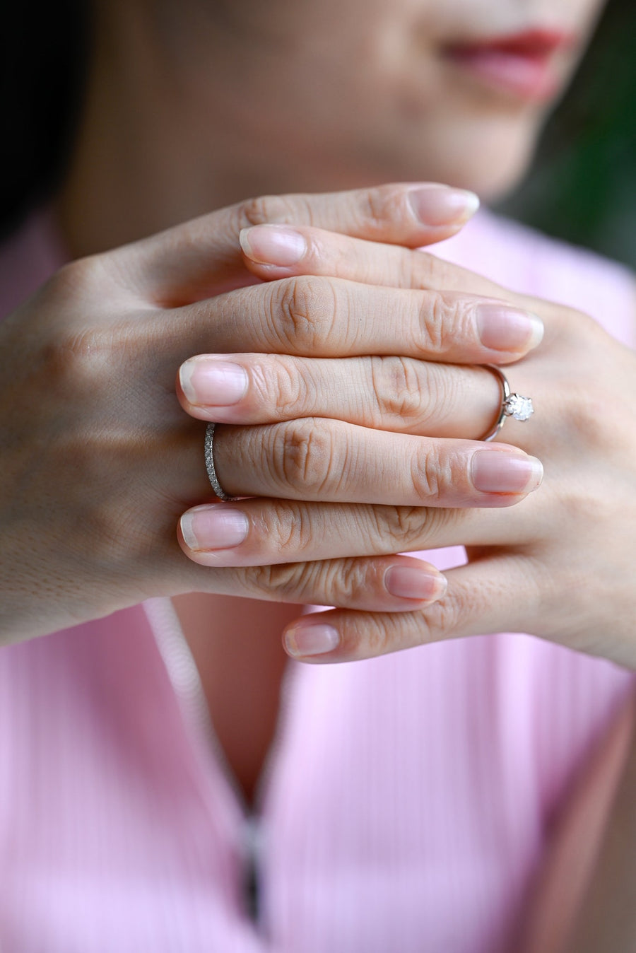 1.0 CT Oval Cut solitaire Moissanite Engagement Ring