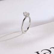 1.0 CT Oval Cut solitaire Moissanite Engagement Ring