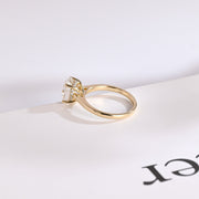 2.0 CT Oval Cut Hidden halo Moissanite Engagement Ring