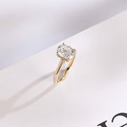 2.0 CT Oval Cut Hidden halo Moissanite Engagement Ring