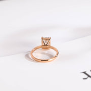 3.0 CT  Emerald Cut solitaire Moissanite Engagement Ring