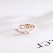3.0 CT  Emerald Cut solitaire Moissanite Engagement Ring