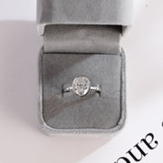 3.0 CT Oval Cut Bezel solitaire Moissanite Engagement Ring