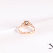 1.0 CT Cushion Cut Five Stone style Moissanite Engagement Ring