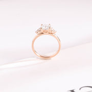 1.0 CT Cushion Cut Five Stone style Moissanite Engagement Ring