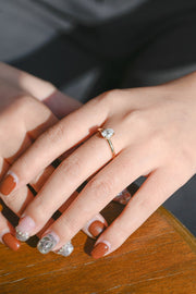 3.4 CT Oval Cut Hidden Halo Moissanite Engagement Ring