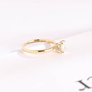 3.4 CT Oval Cut Hidden Halo Moissanite Engagement Ring