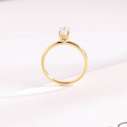 3.4 CT Oval Cut Hidden Halo Moissanite Engagement Ring