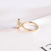 3.0 CT Pear Cut Solitaire Moissanite Engagement Ring