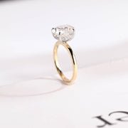 3.0 CT Oval Cut Hidden Halo Moissanite Engagement Ring