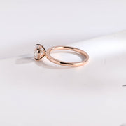 1.0 CT Cushion Cut solitaire Moissanite Engagement Ring