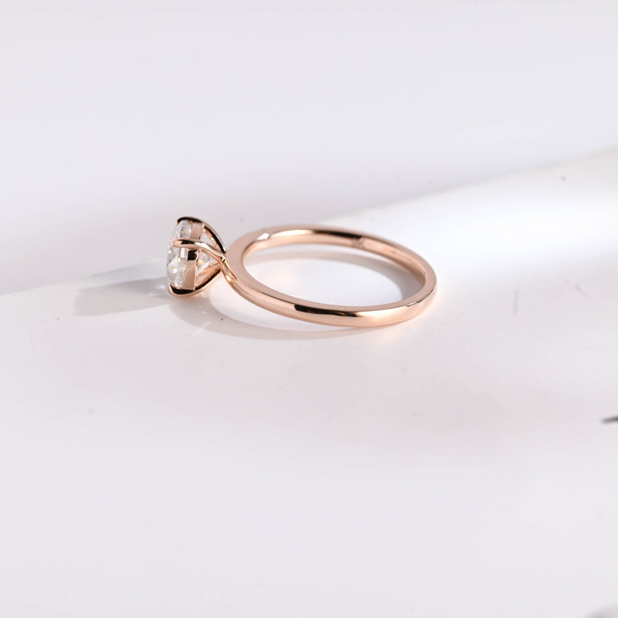 1.0 CT Cushion Cut solitaire Moissanite Engagement Ring