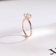 1.0 CT Cushion Cut solitaire Moissanite Engagement Ring