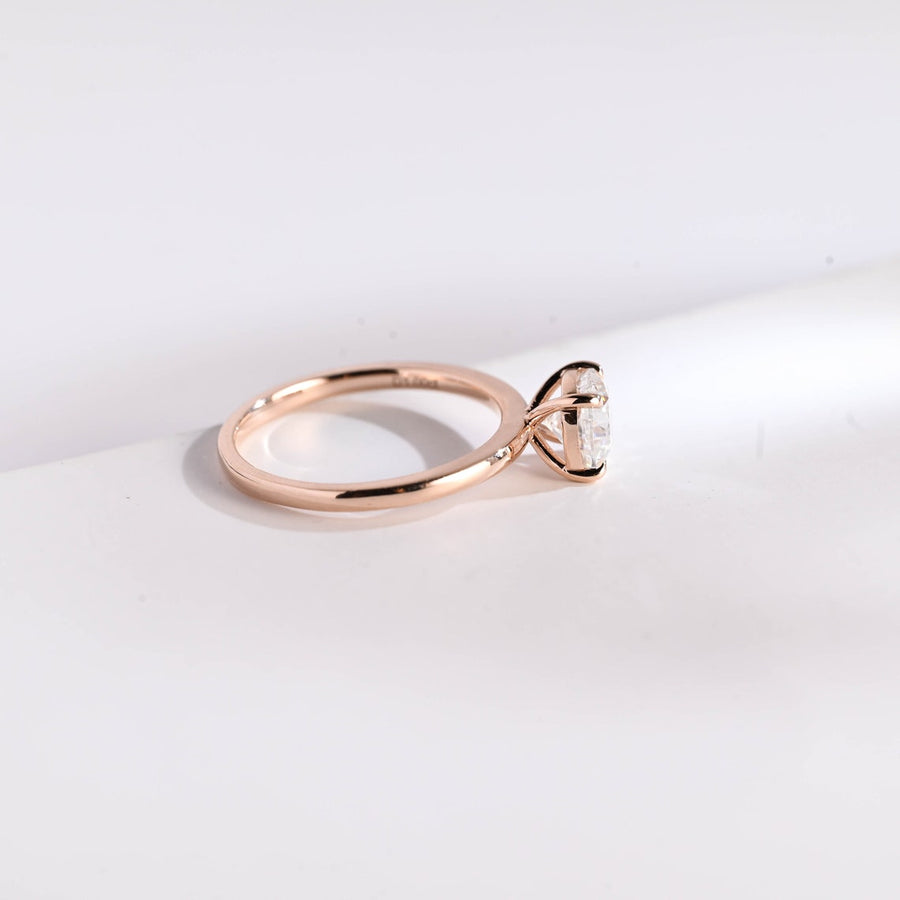 1.0 CT Cushion Cut solitaire Moissanite Engagement Ring