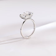 4.0 CT Emerald & Pear Cut solitaire Moissanite Engagement Ring