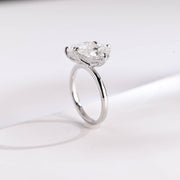 4.0 CT Emerald & Pear Cut solitaire Moissanite Engagement Ring