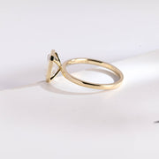 2.0 CT Emerald Cut bezel solitaire Moissanite Engagement Ring