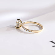 2.0 CT Cushion cut Pave & Hidden Halo Moissanite Engagement Ring