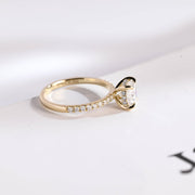 2.0 CT Cushion cut Pave & Hidden Halo Moissanite Engagement Ring