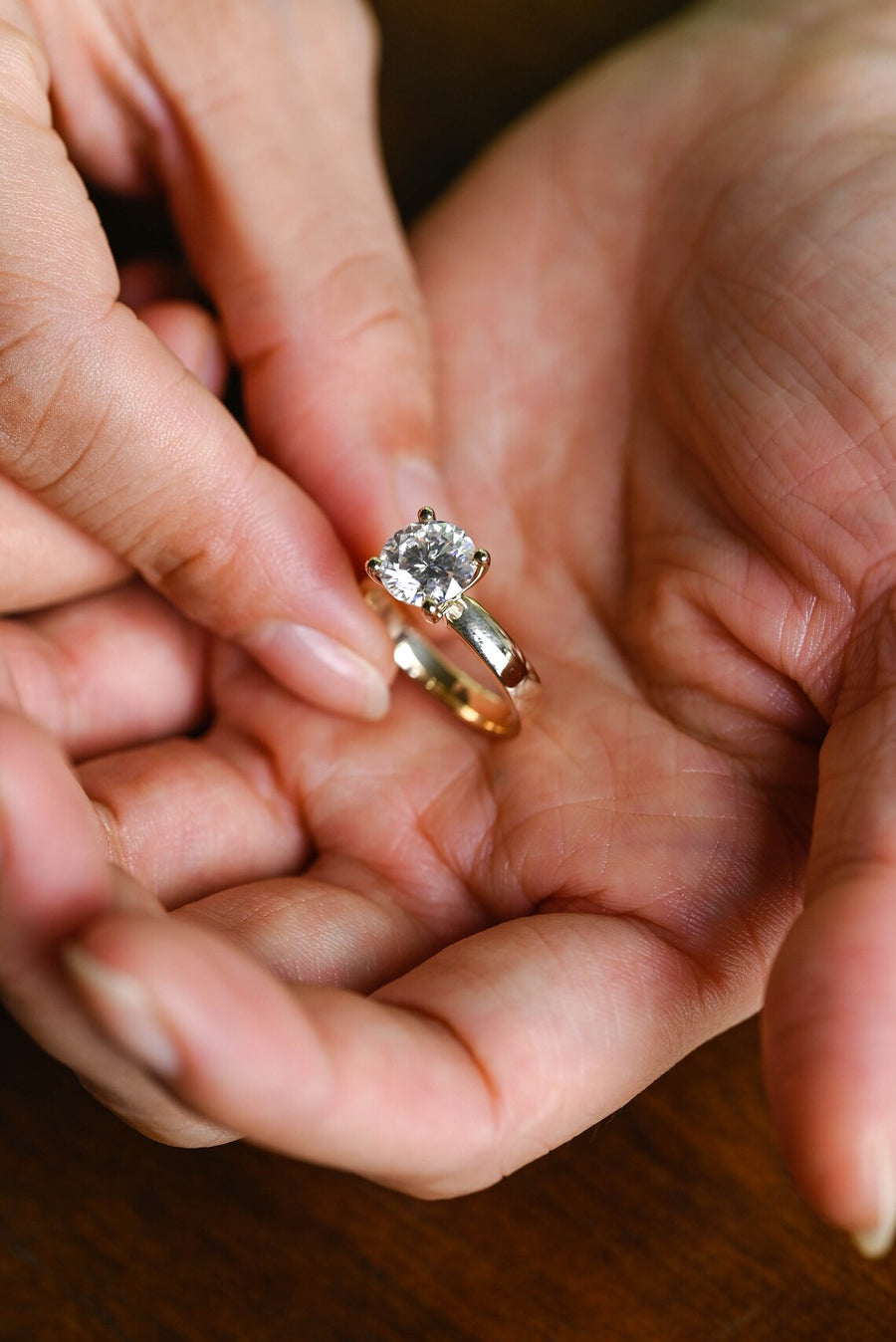 2.0 CT Round Cut solitaire Moissanite Engagement Ring