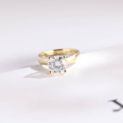 2.0 CT Round Cut solitaire Moissanite Engagement Ring