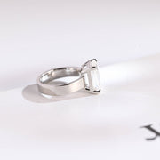 3.0 CT Emerald Cut solitaire Moissanite Engagement Ring
