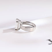 3.0 CT Emerald Cut solitaire Moissanite Engagement Ring
