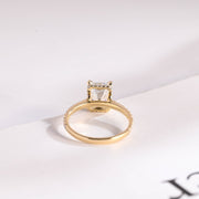 3.0 CT Radiant Cut hidden halo & pave Moissanite Engagement Ring